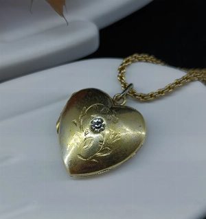 Серебряный винтажный медальон/локет "Сердце". СССР